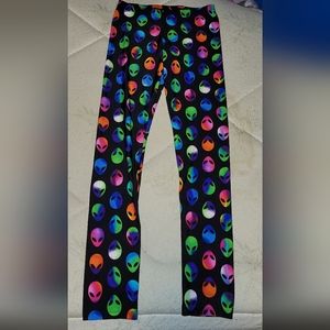 Colorful alien leggings